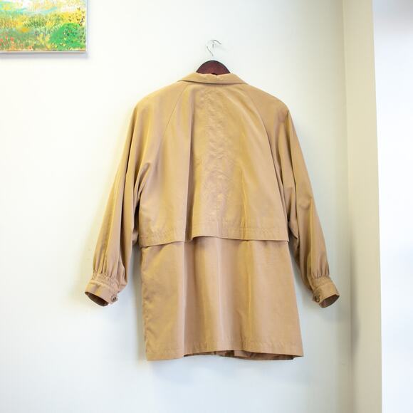 Gallery Vintage Tan Top Stitch Windbreaker Size Small - Picture 2 of 8